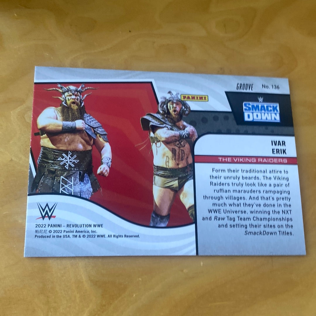 Panini Revolution WWE The Viking Raiders Ivar and Erik #136