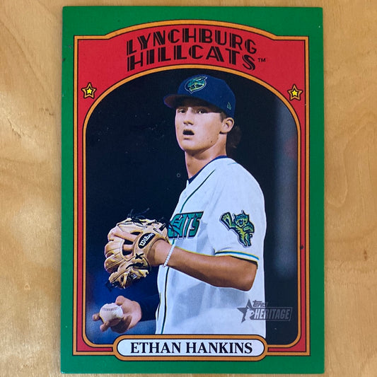 Topps Heritage Green Parallel Ethan Hankins 66/75 #155