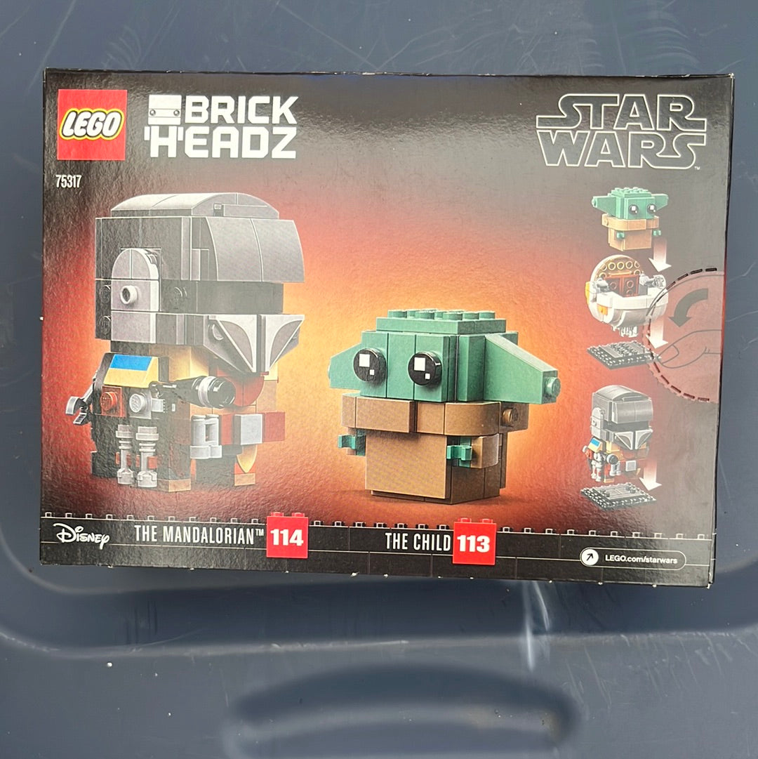 Lego Brick Headz StarWars The Mandalorian & The Child Set