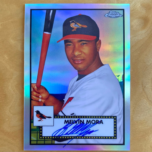 2021 Topps Chrome Platinum Anniversary Edition PA-MMO Refractor Autograph Melvin Mora 044/199