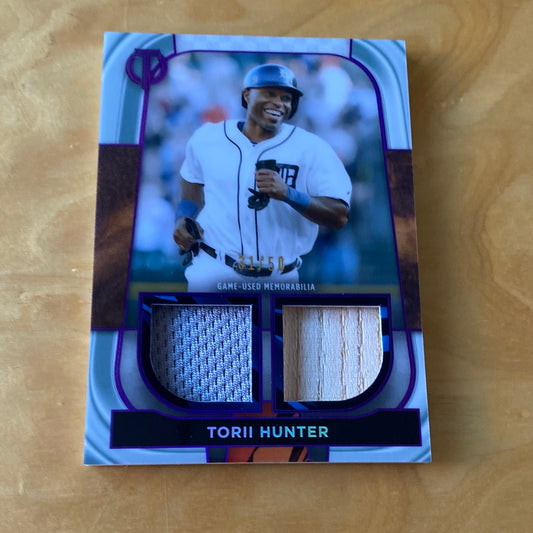 Topps Tribute Purple Dual Game-Used Memorabilia Torii Hunter 31/50 #DR-TH