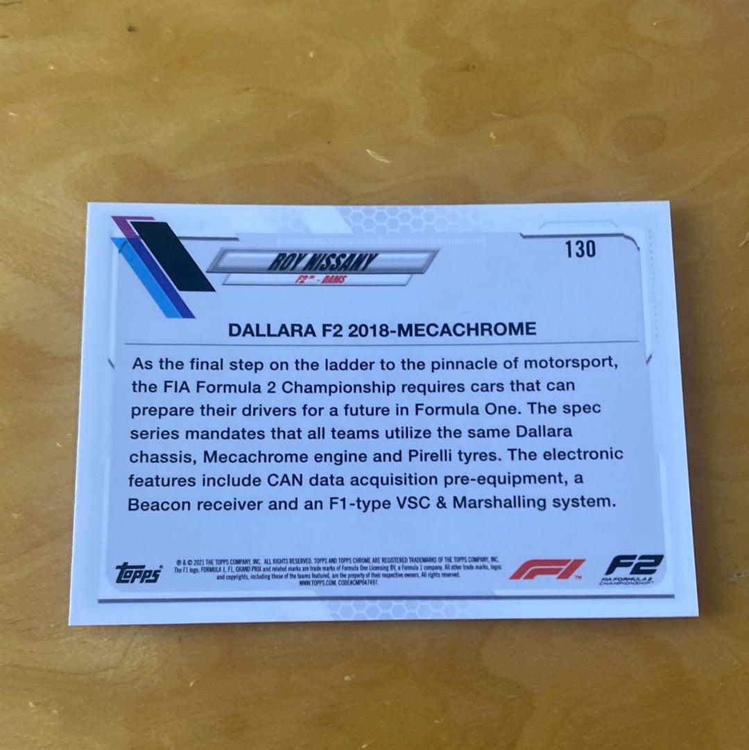 Topps Chrome Roy Nissany Dallara F2 2018-MecaChrome #130