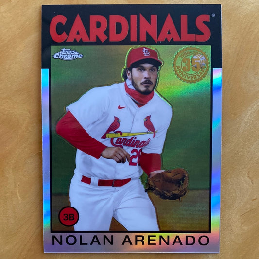 Topps Chrome Parallel 3B Nolan Arenado 35th Anniversary 1986-2021 #86BC-5